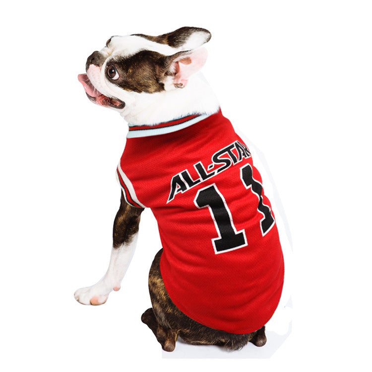 Hot World Cup Ball Spring And Summer Dog Vest Pet Supplies - Below Twenty