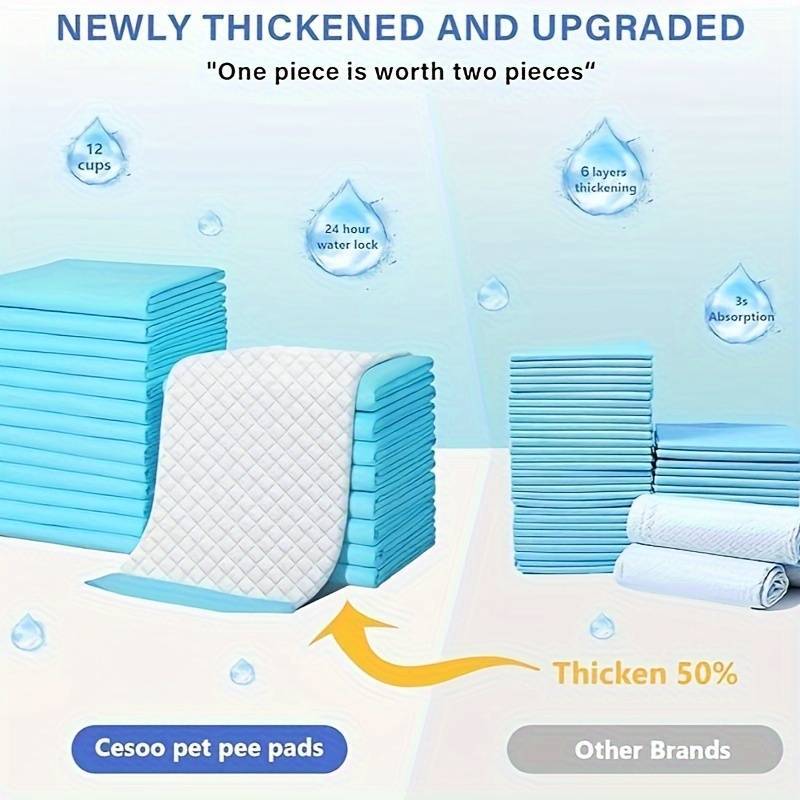 100 Count 24inch X 24inch Puppy Pee Pads For Dogs ,Baby Puppy Adults Bed Pads - Below Twenty