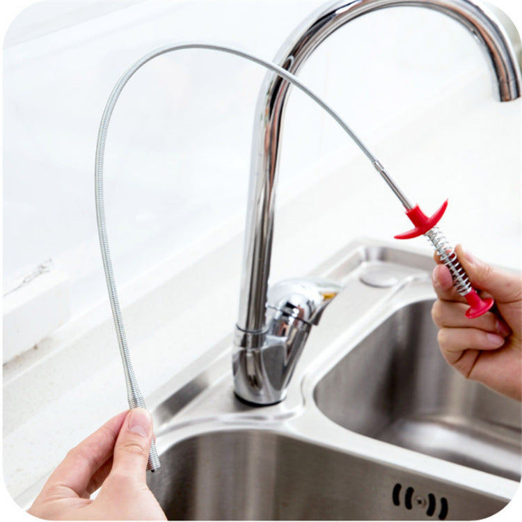 60CM Sewer Dredger Spring Pipe Dredging Tool Household Hair Cleaner Drain Clog Remover Cleaning Tools Household For Kitchen Sink Kitchen Gadgets - Below Twenty