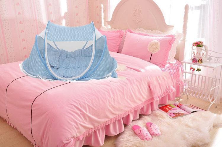 Foldable Baby Bed Net With Pillow Net 2pieces Set - Below Twenty