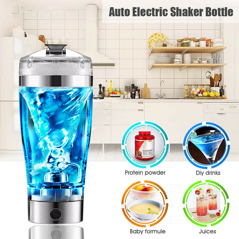 Electric Protein Shake Stirrer USB Shake Bottle Milk Coffee Blender Kettle Sports And Fitness Charging Electric Shaker Cup - Below Twenty