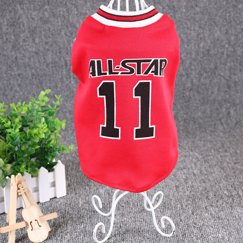 Hot World Cup Ball Spring And Summer Dog Vest Pet Supplies - Below Twenty