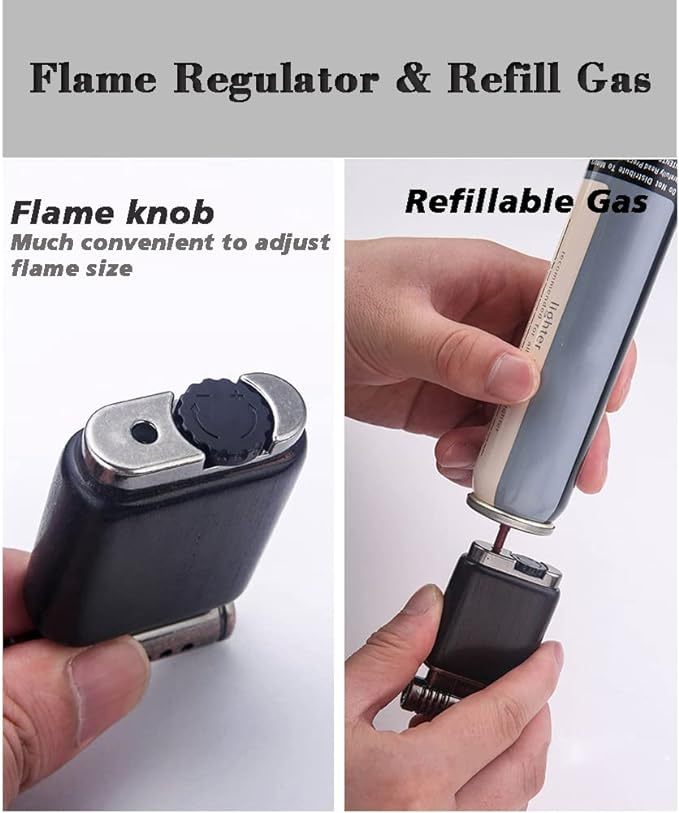 Pipe Lighter Soft Flame Refillable Gas Wooden Case Fire Starter Cigarette Candle Lighter For Men Women Gift - Below Twenty