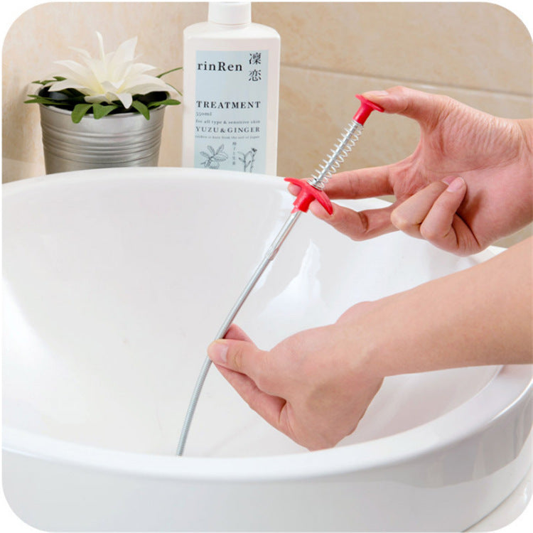 60CM Sewer Dredger Spring Pipe Dredging Tool Household Hair Cleaner Drain Clog Remover Cleaning Tools Household For Kitchen Sink Kitchen Gadgets - Below Twenty