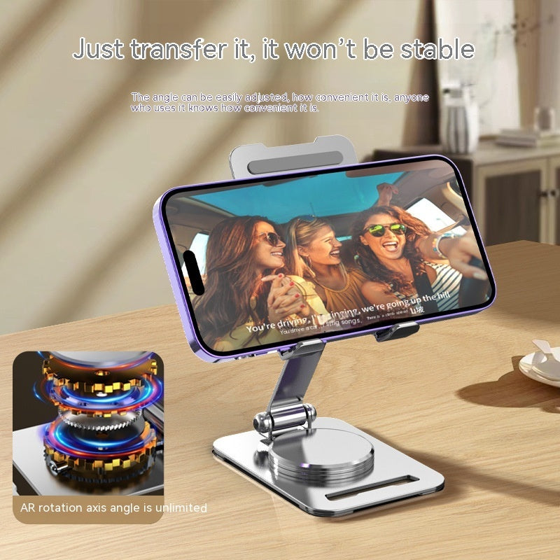 360 Degrees Rotate Metal Desk Mobile Phone Holder Stand For Phone Pad Adjustable Desktop Tablet Holderl Table Cell Phone Stand - Below Twenty