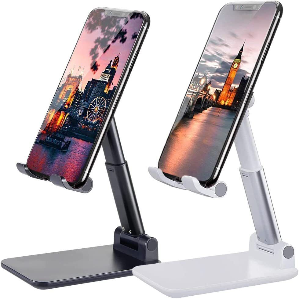 Cell Phone Stand Desktop Holder Tablet Stand Mount Mobile Phone Desktop Tablet Holder Table Cell Foldable Extend Support Desk Mobile Phone Holder Stand - Below Twenty