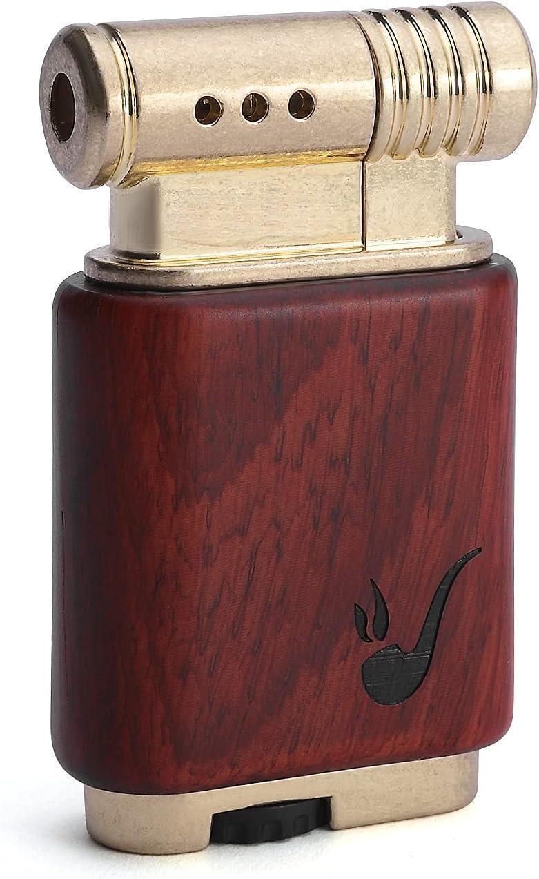 Pipe Lighter Soft Flame Refillable Gas Wooden Case Fire Starter Cigarette Candle Lighter For Men Women Gift - Below Twenty