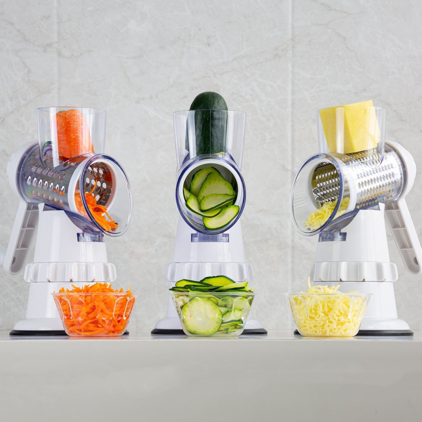 3 In 1 Vegetable Slicer Manual Kitchen Accessories Grater For Vegetable Cutter Round Chopper Mandolin Shredder Potato Home Kitchen Supplies Kitchen Gadgets - Below Twenty