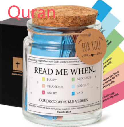 Bible/Quran Verses In A Jar - 90 Verses Jar - Below Twenty