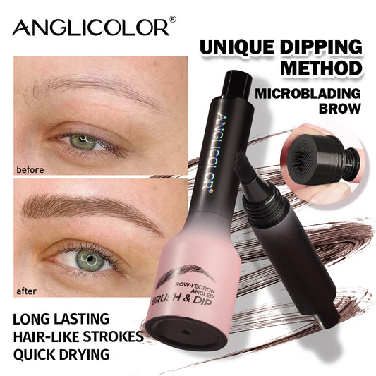 Brow-Fection Angled Liquid Brush Eyebrow Pencil Liquid Eyebrow Enhancer Easy To Color Long-Lasting Quick-Drying - Below Twenty