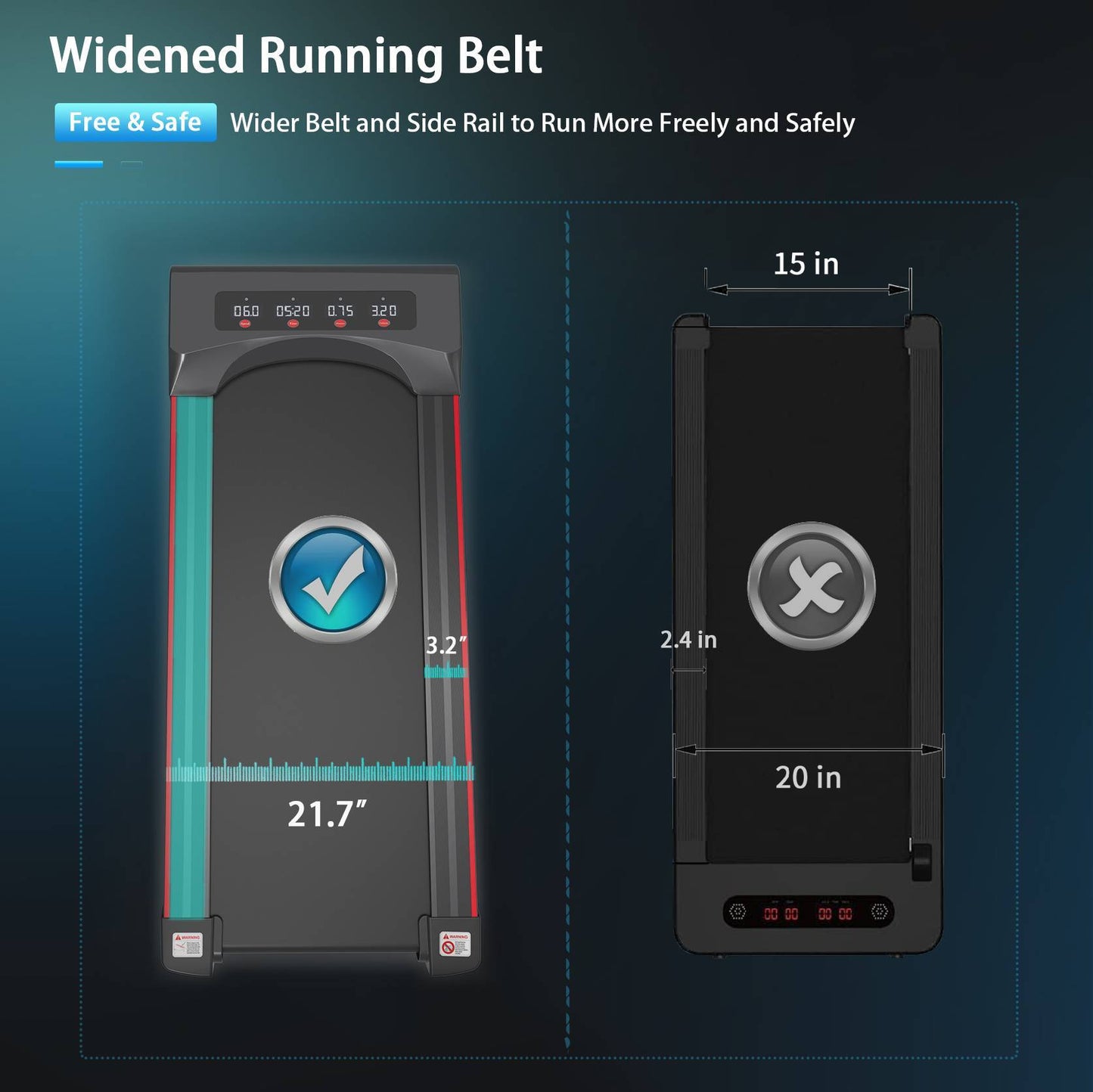 Under Desk Treadmill Machine Walking Pad For Home Office - Below Twenty