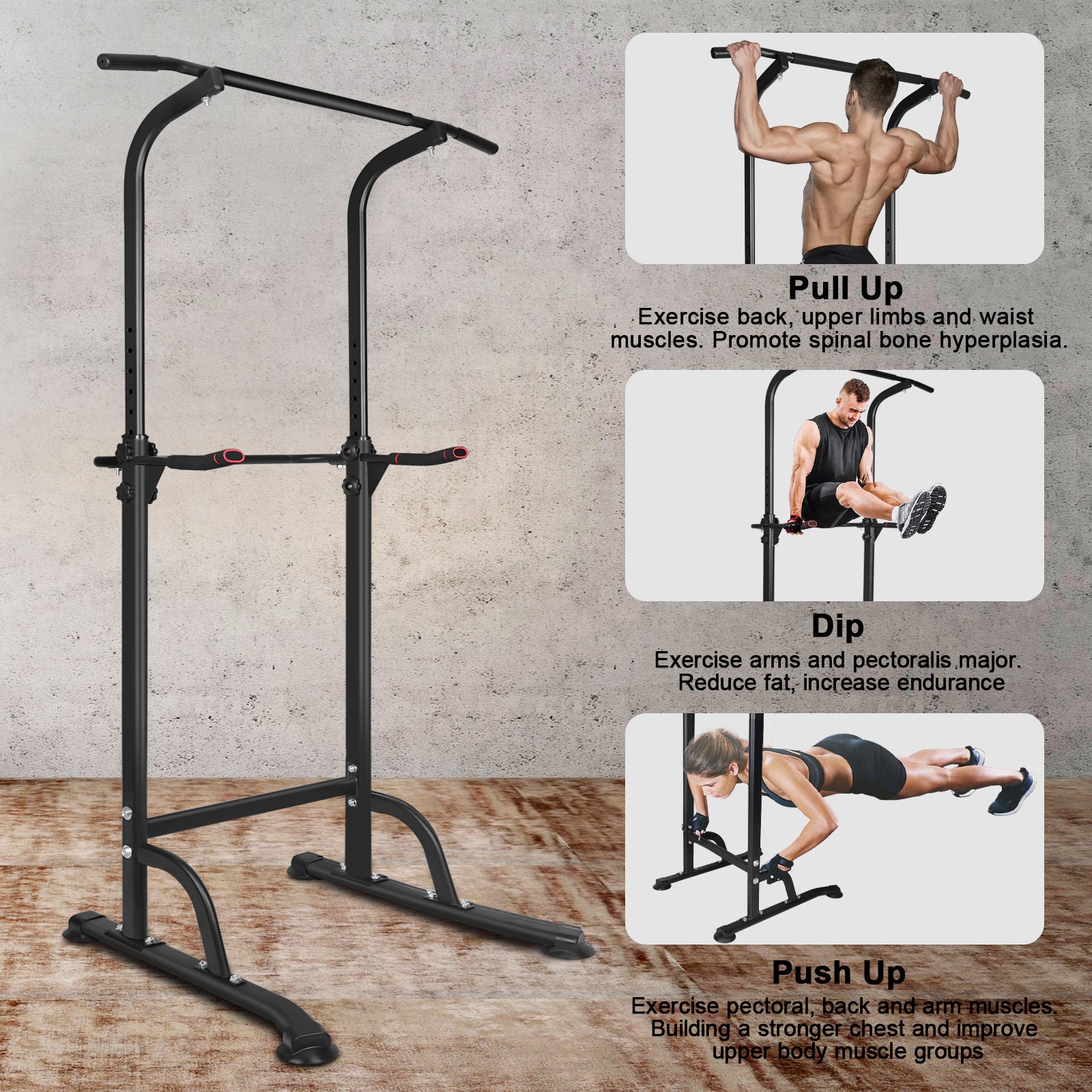 Power Tower Exercise Parallel Bar Pull-Up Bar - Below Twenty