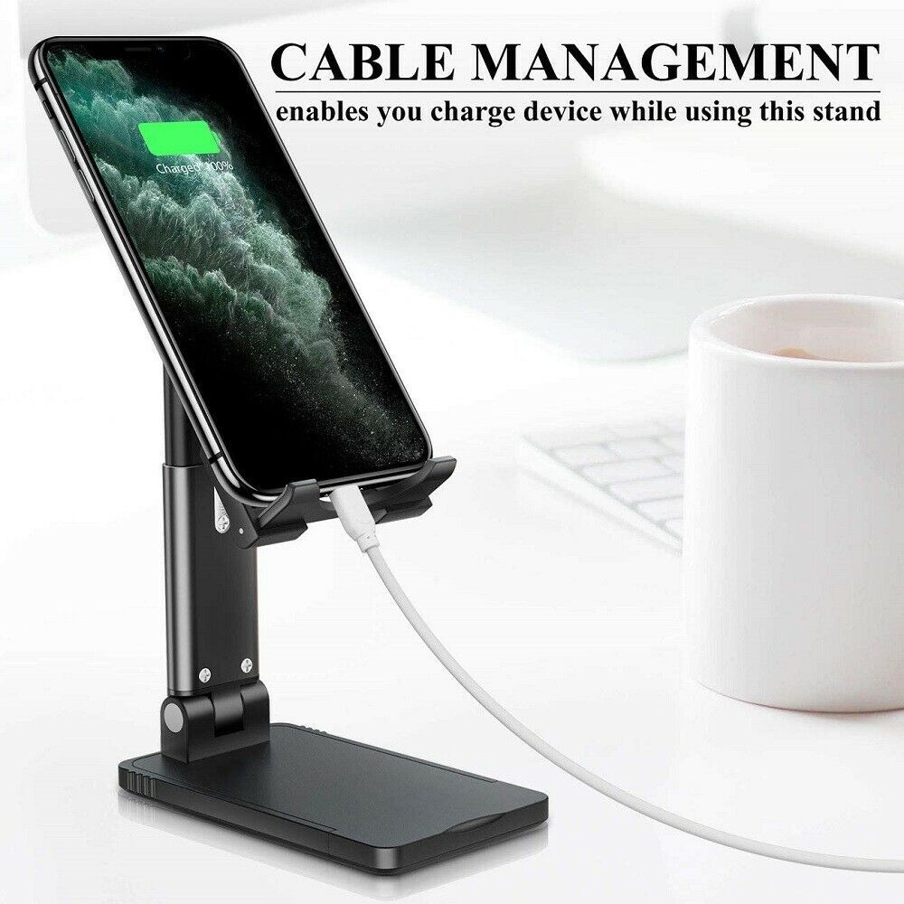 Cell Phone Stand Desktop Holder Tablet Stand Mount Mobile Phone Desktop Tablet Holder Table Cell Foldable Extend Support Desk Mobile Phone Holder Stand - Below Twenty