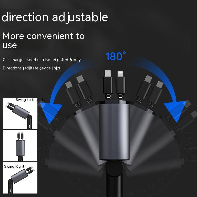 Metal Car Charger 100W Super Fast Charging Car Cigarette Lighter USB And TYPE-C Adapter - Below Twenty