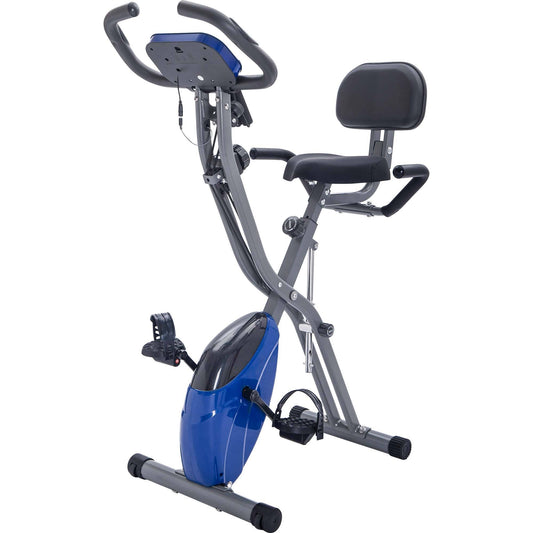 Folding Exercise Bike Fitness Upright Recumbent X-Bike Adjustable Resistance - Below Twenty