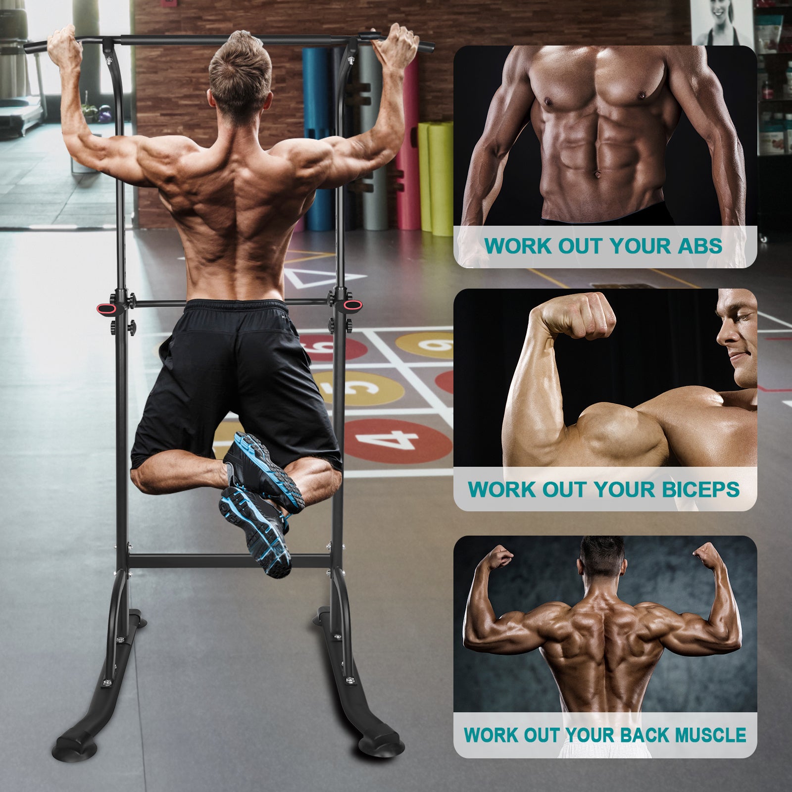 Power Tower Exercise Parallel Bar Pull-Up Bar - Below Twenty