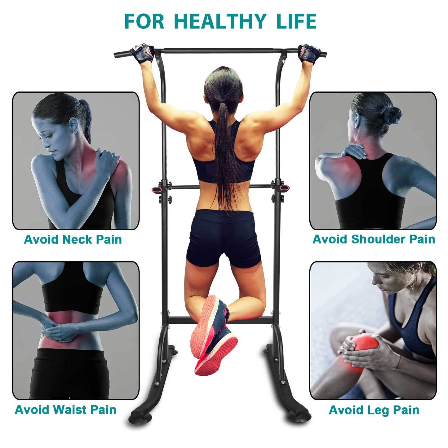 Power Tower Exercise Parallel Bar Pull-Up Bar - Below Twenty